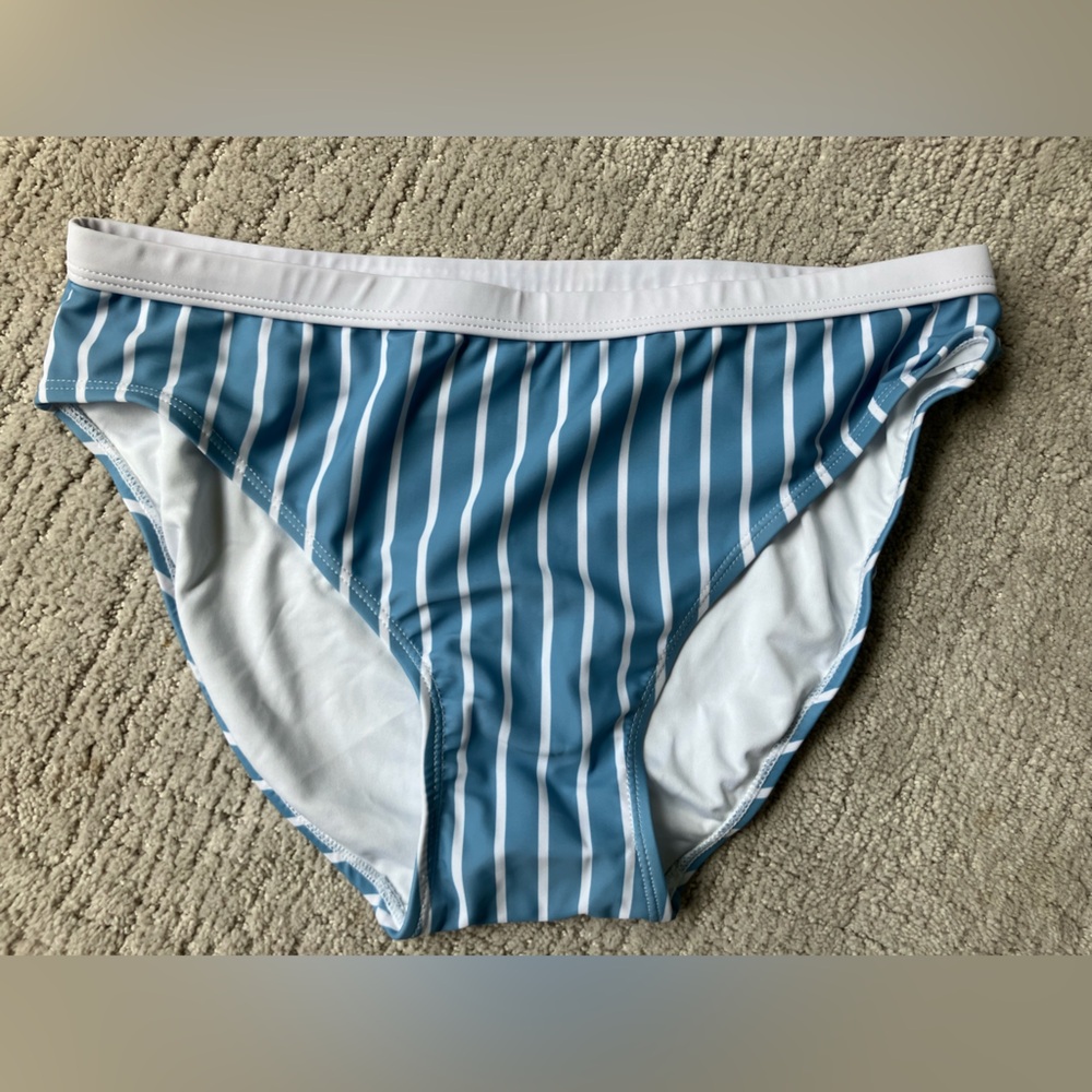 Kindred Bravely White and Blue Bikini Bottom